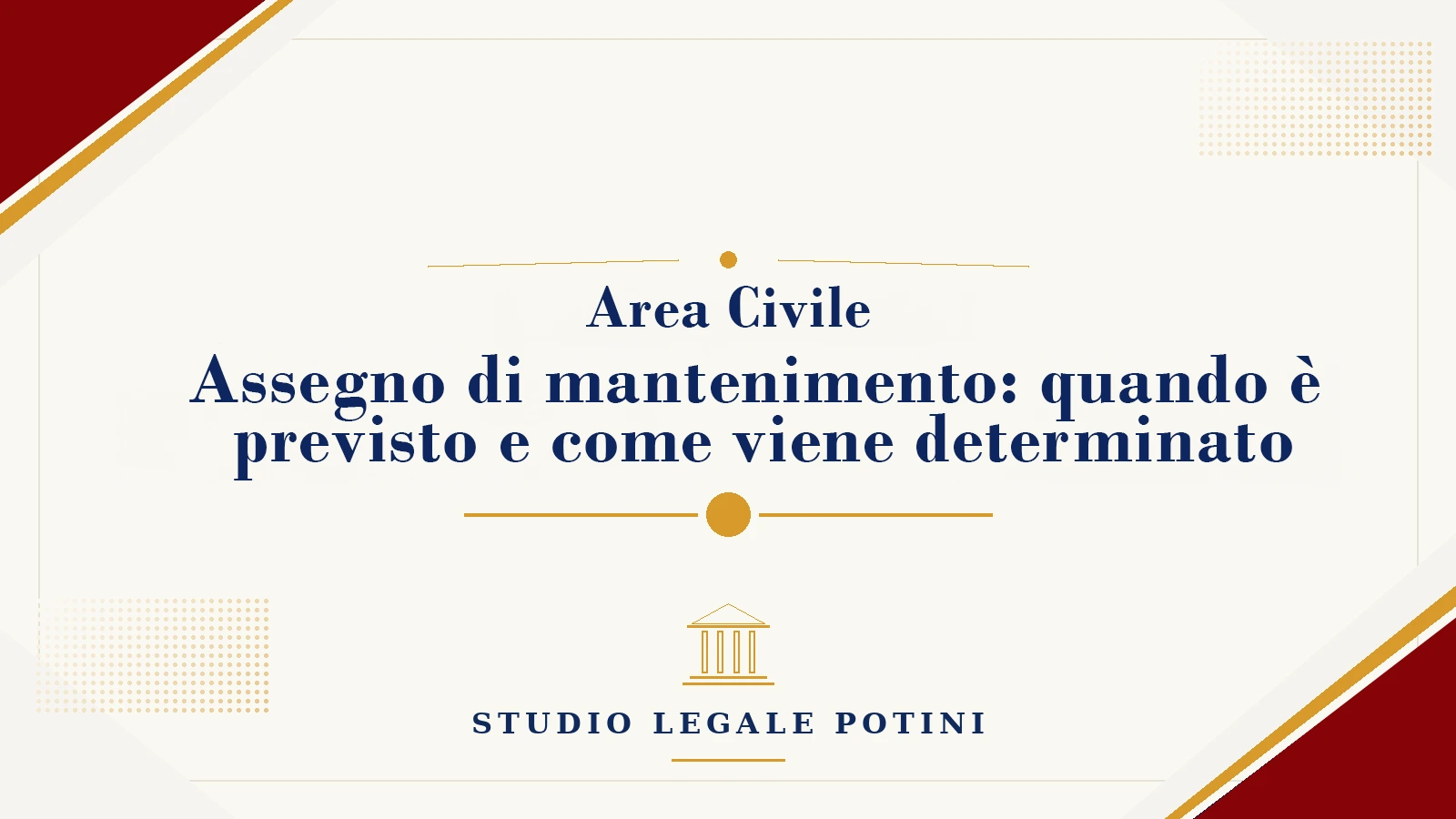 Assegno di mantenimento
