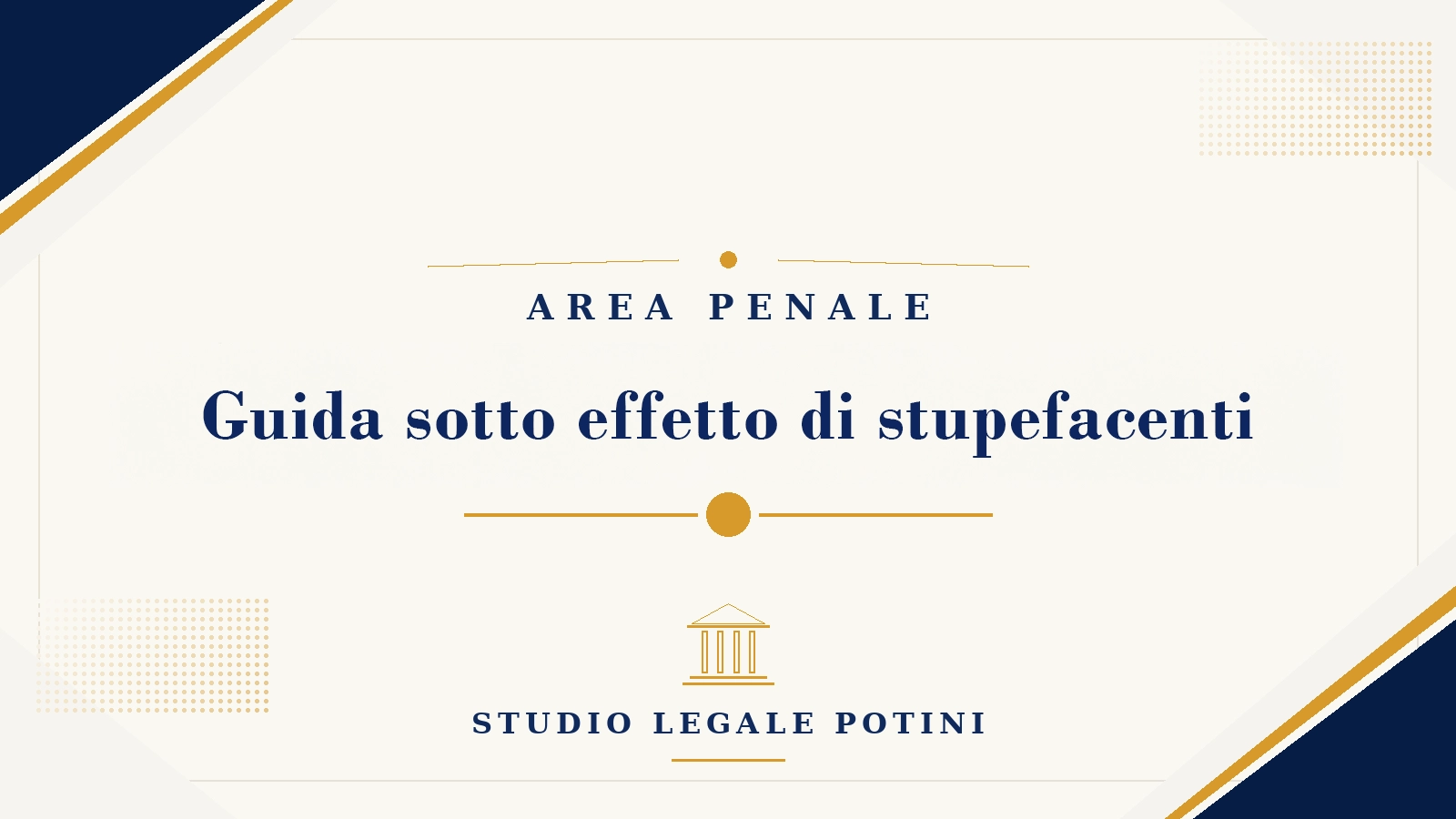 Guida sotto effetto di stupefacenti